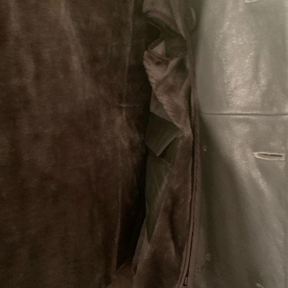 NINE EAST MALE GRAY LEATHER JACKET. - Picture 3 of 8